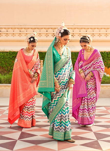 Pratha By Trirath P.V Silk Foil Printed Casual Wear Saree Suppliers In India Catalog